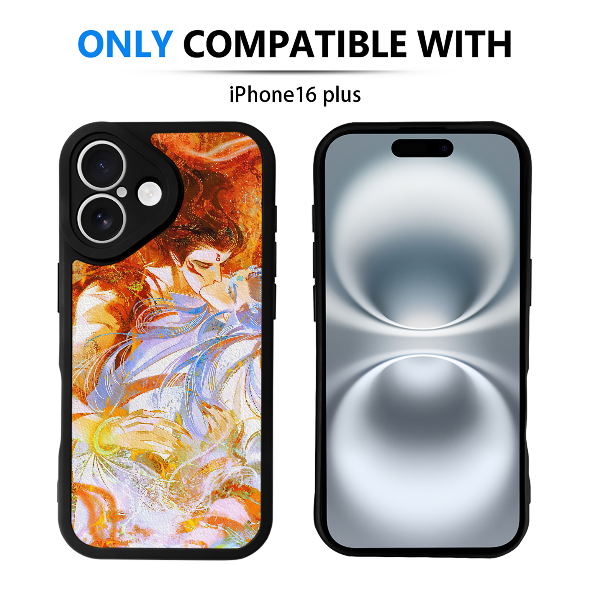 （画像用） Ne Zha 2 ナタ 魔童の大暴れ 【iPhone 16シリーズ対応】シリコンスマホケース（レザー調） 材質：シリコン